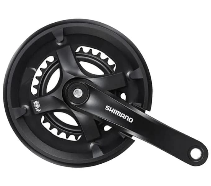 Шатуни Shimano FC-TY501, 170мм, 42x34x24 пластиковий захист, чорні, OEM