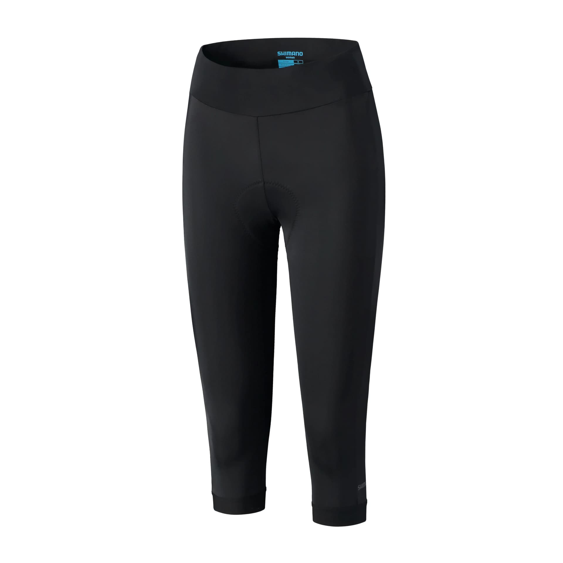 Велобриджі жіночі Shimano 3/4 без лямок, чорні, розм. L