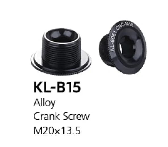 Болт лівого шатуна Kenli KL-B15, алюміній, M20x13,5 (Hollowtech)