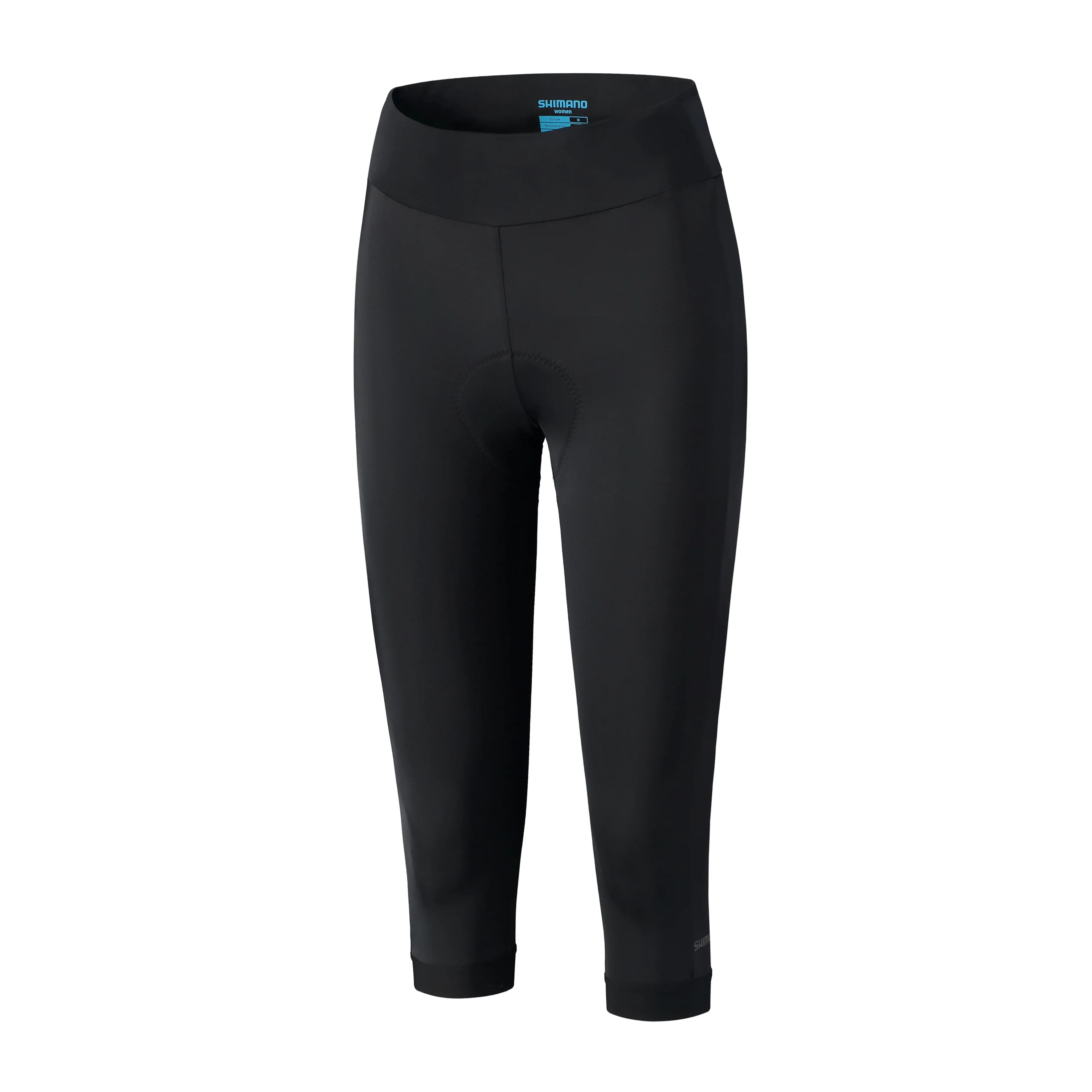 Велобриджі жіночі Shimano 3/4 без лямок, чорні, розм. S