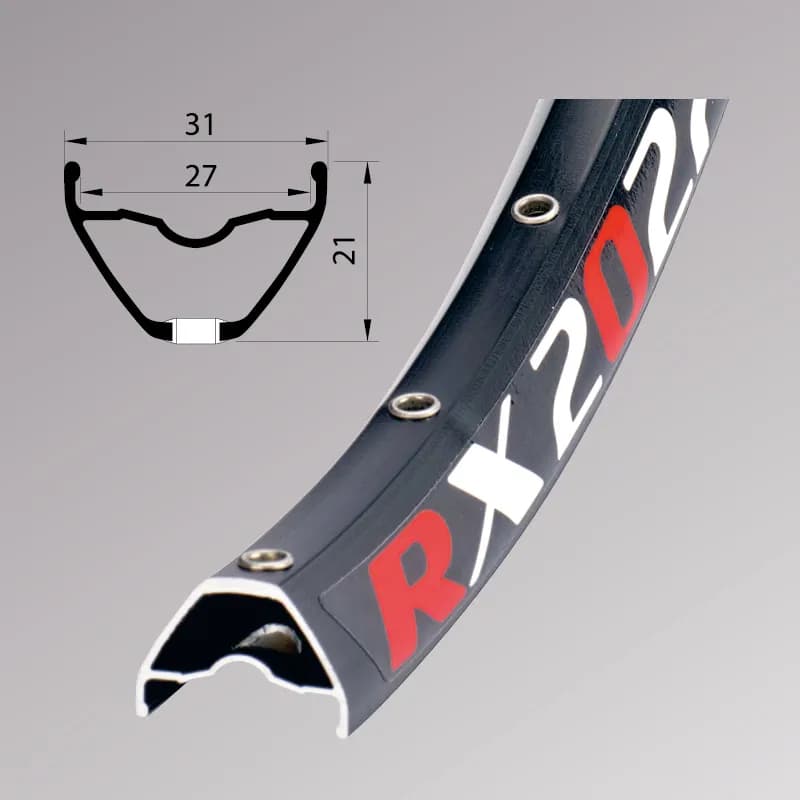 Обід Remerx ENDURO RX 2027, 29, 622x27, 32 отв, FV, пістонований, чорний анод., E-Bike, безкам.