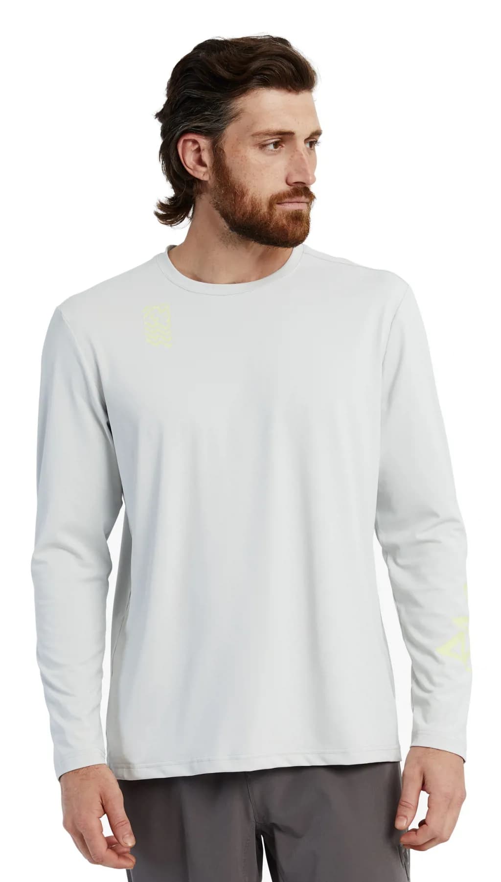 Велофутболка RACE FACE Commit LS Tech Top-Concrete-S