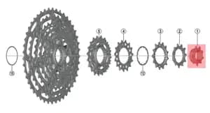 Гайка касети Shimano CS-М9200 з зіркою 9-зуб