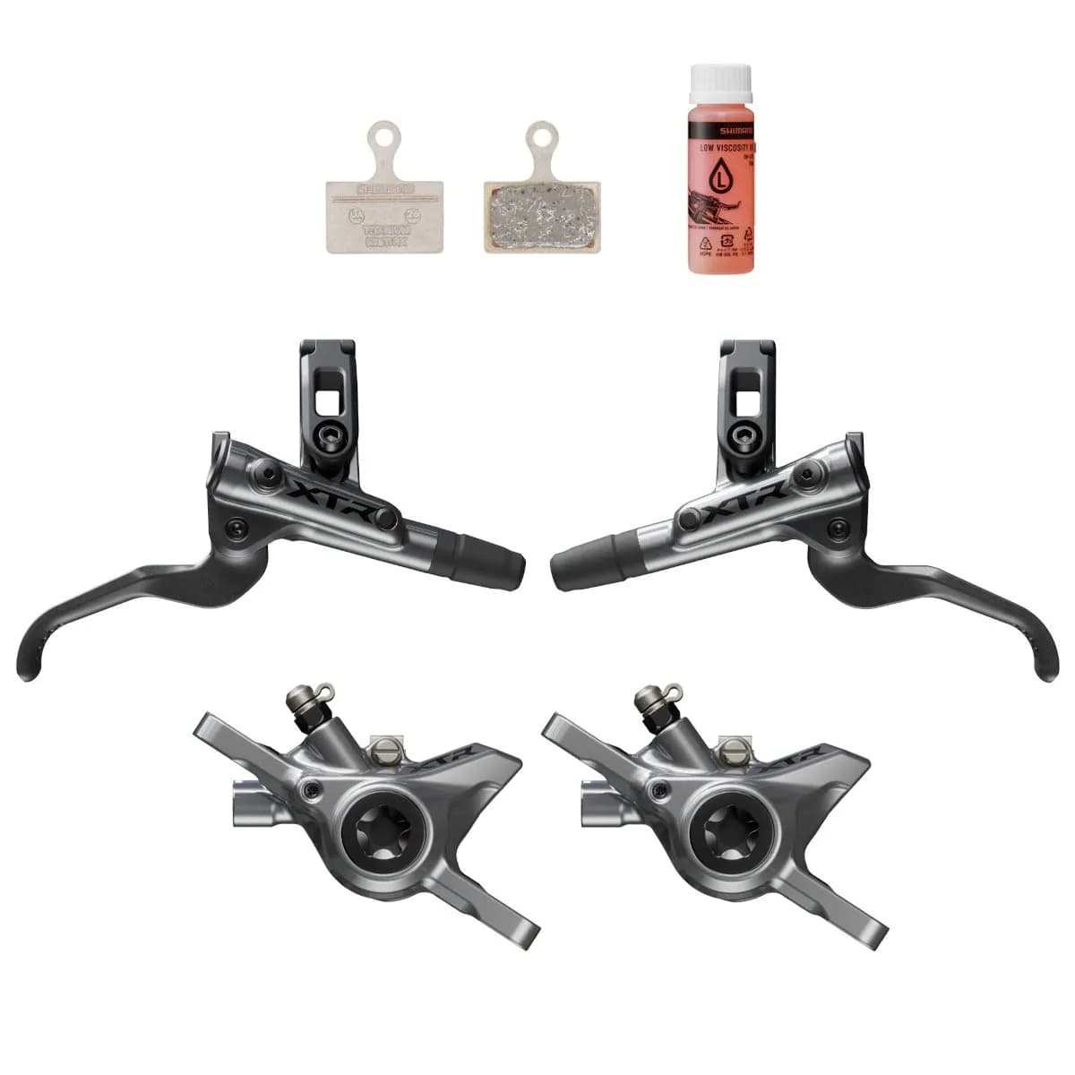 Комплект гальм гідравл. Shimano M9200 DEORE XTR перед + зад (2-поршн каліпер, J-kit гідролінії 1000 і 1700мм)