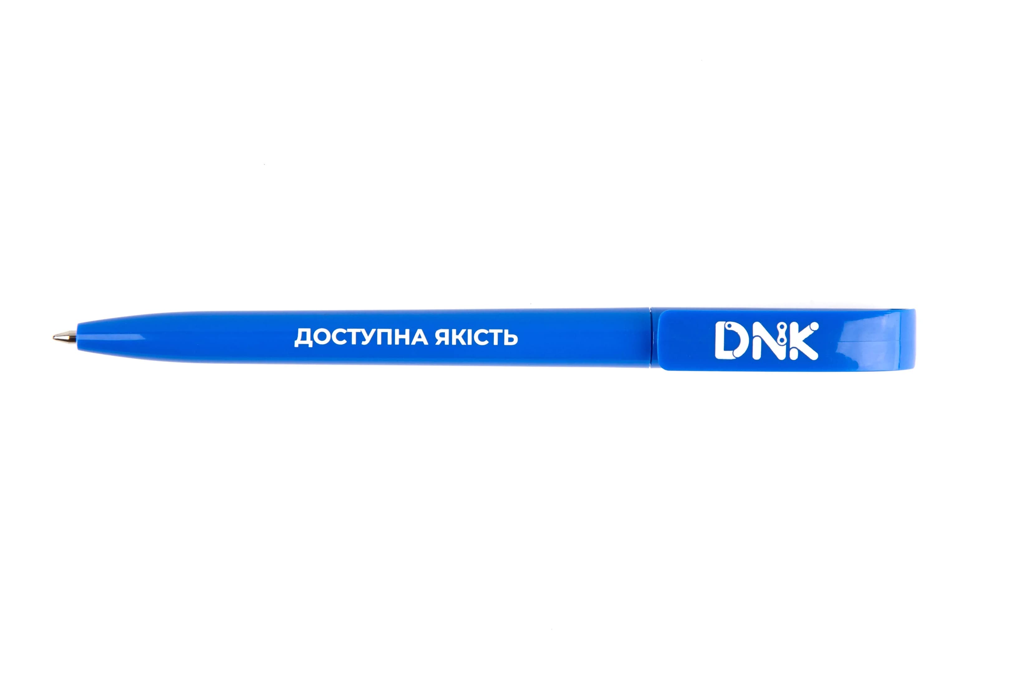 Ручка кулькова пластикова DNK, Доступна якість, синя