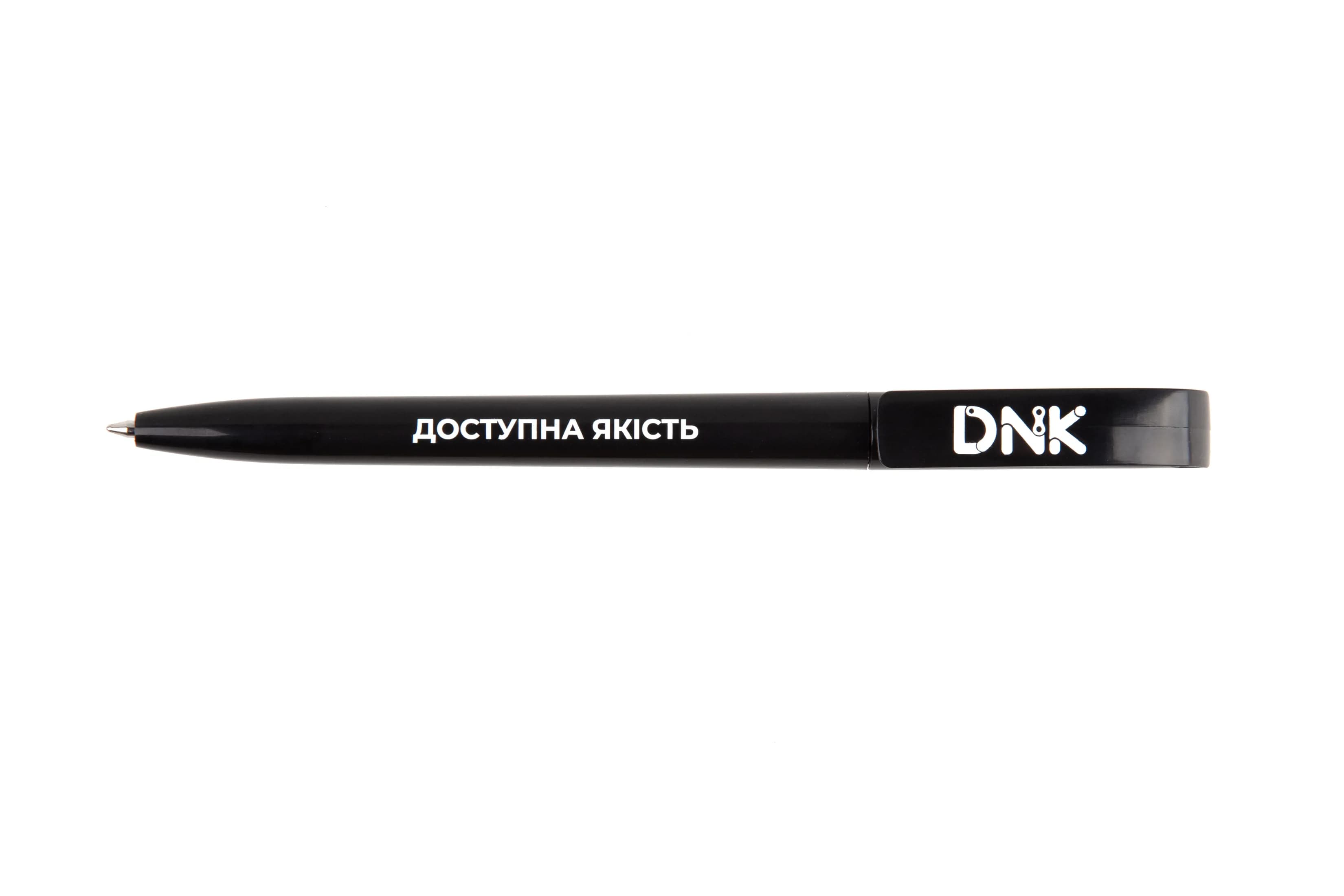 Ручка кулькова пластикова DNK, Доступна якість, чорна