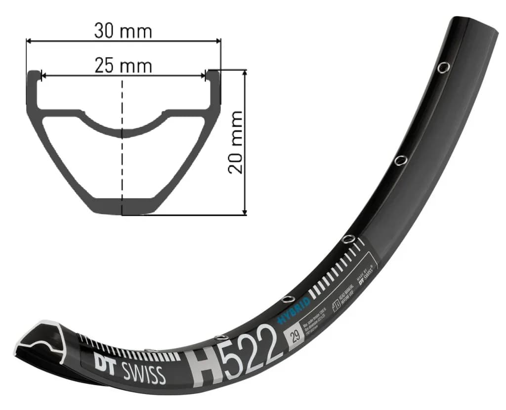 Обід DT SWISS H 522 29x25 DISK BRAKE 28отв.
