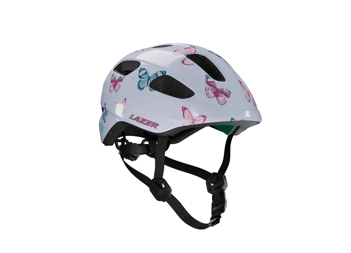 Шолом LAZER Nutz 2.0 KinetiCore, метелики, білий