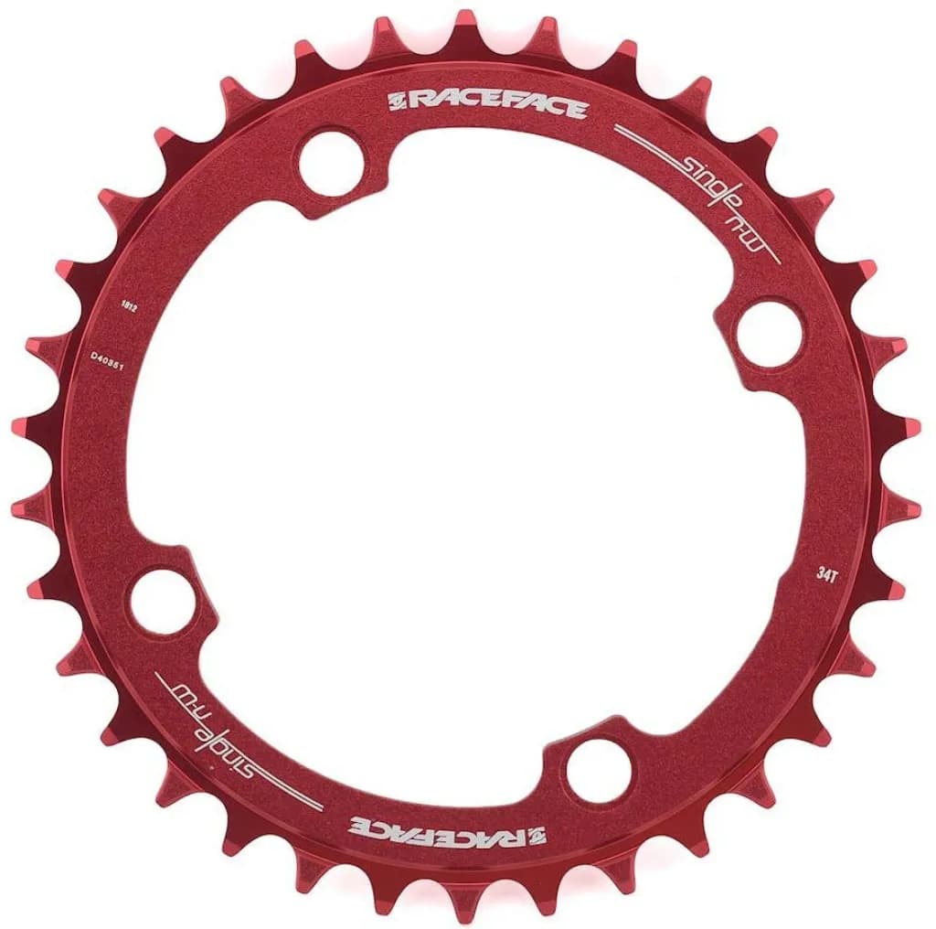 Зірка RACE FACE CHAINRING,NARROW WIDE,104X34,RED,10-12S