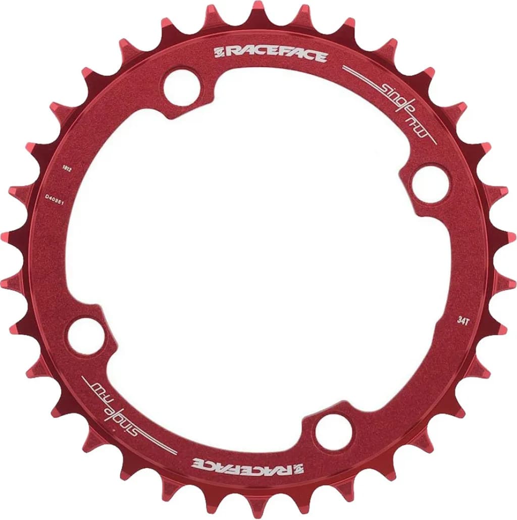 Зірка RACE FACE CHAINRING,NARROW WIDE,104X30,RED,10-12S