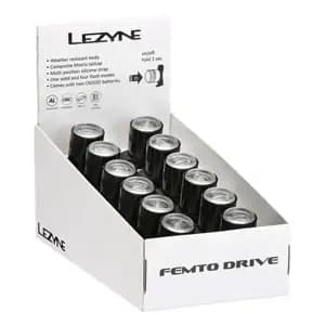 Пакування 36шт переднього світла LEZYNE FEMTO DRIVE BOX SET FRONT Чорний 15 люменів Y13