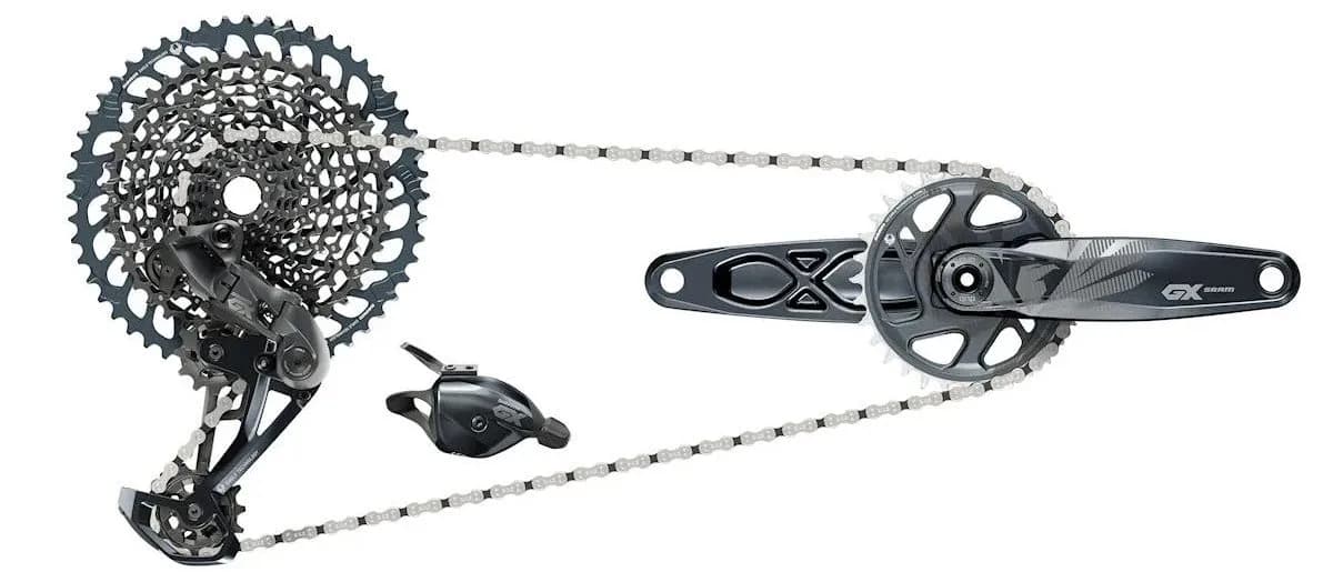 Групсет SRAM GX Eagle DUB Groupset Lunar (Rear Der, Trigger Shifter w Clamp, Crankset DUB 12s 175 BOOST w DM 32t X-SYNC Chainring, Chain 126 links 12s, Cassette XG-1275 10-52t, Chaingap Gauge)