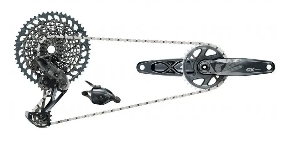 Групсет SRAM GX Eagle DUB Groupset Lunar (Rear Der, Trigger Shifter w Clamp, Crankset DUB 12s 175 w DM 32t X-SYNC Chainring, Chain 126 links 12s, Cassette XG-1275 10-52t, Chaingap Gauge)
