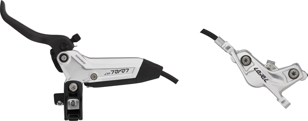 Гальма дискові SRAM Level Ultimate Stealth 4 Piston - Carbon Lever, Ti Hardware, Reach Adj, Clear Ano Rear 2000mm Hose (includes MMX Clamp, Rotor/Bracket sold separately) C1