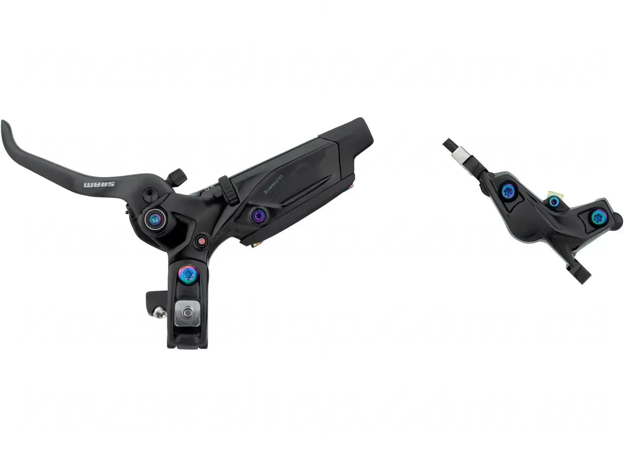 Гальма SRAM G2 Ultimate, Carbon Lever, Rainbow Hardware, Reach, SwingLink, Contact, Gloss Black Front 950mm Hose (includes MMX Clamp, Rotor/Bracket sold separately) A2