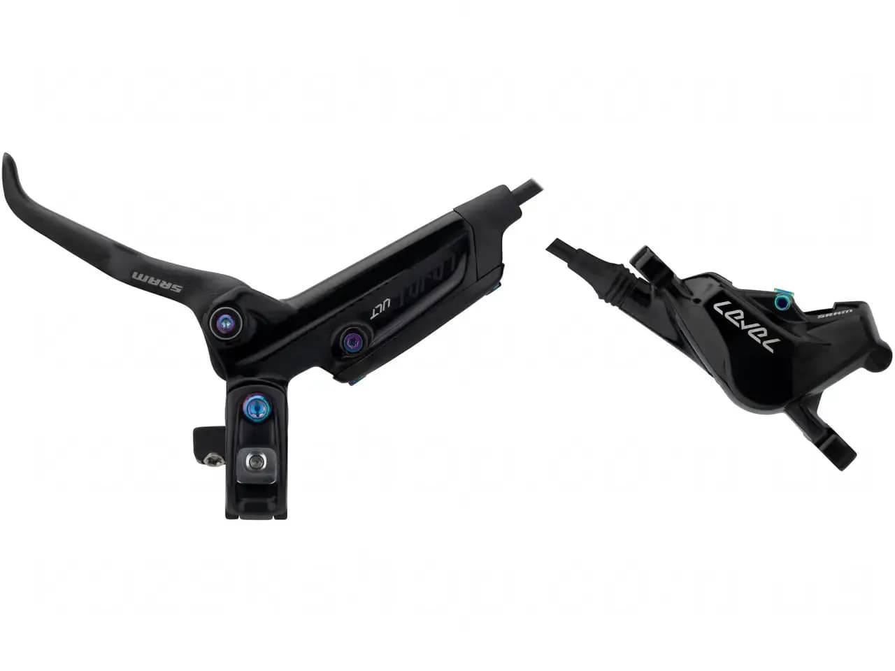 Гальма дискові SRAM Level Ultimate, Carbon Lever Rainbow Black Front 950mm