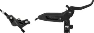 Гальма дискові SRAM Level Silver Stealth 4 Piston -  Aluminum Lever, Stainless Hardware, Reach Adj, Black Ano Front 950mm Hose (includes MMX Clamp, Rotor/Bracket sold separately) C1