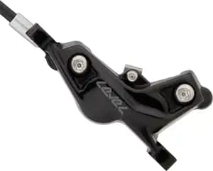 Гальма дискові SRAM Level Silver Stealth 4 Piston -  Aluminum Lever, Stainless Hardware, Reach Adj, Black Ano Front 950mm Hose (includes MMX Clamp, Rotor/Bracket sold separately) C1