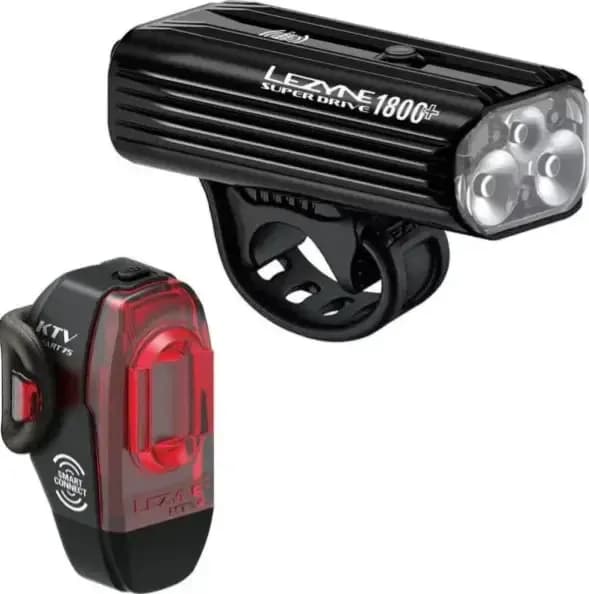Переднє світло LEZYNE SUPER DRIVE 1800+ SMART FRONT LOADED Чорний 1800 люменів /150 люменів Y18
