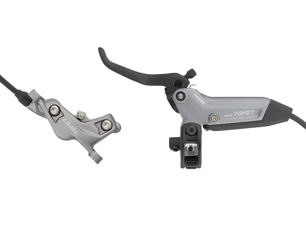 Гальма дискові SRAM Level Bronze Stealth 4 Piston -  Aluminum Lever, Stainless Hardware, Reach Adj, Blast Dark Polar Front 950mm Hose (includes MMX Clamp, Rotor/Bracket sold separately) C1
