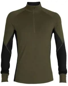 Термофутболка з довгим рукавом ICEBREAKER 260 Zone LS Half Zip MEN LODEN/BLACK S