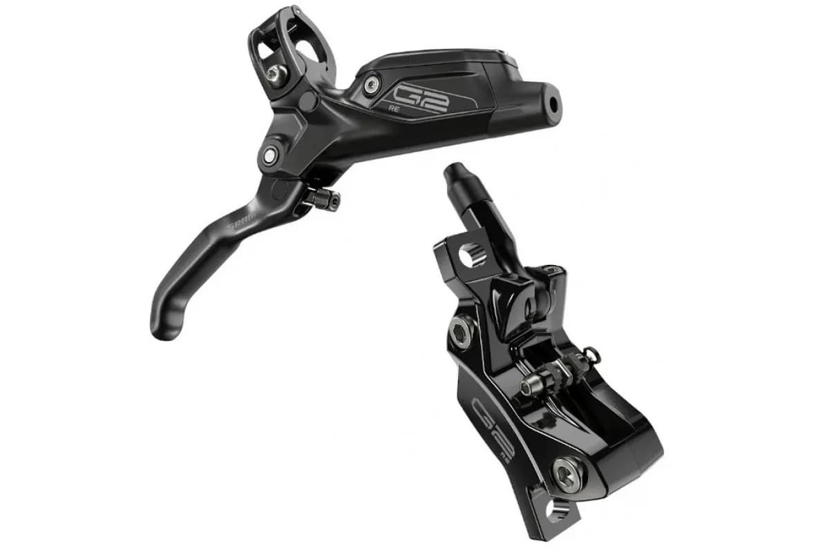 Гальма дискові G2 RE (Reach,E-MTB) Guide Aluminum Lever Code 4Piston Caliper Gloss Black Front 950mm Hose (Rotor/Bracket sold separately)A2