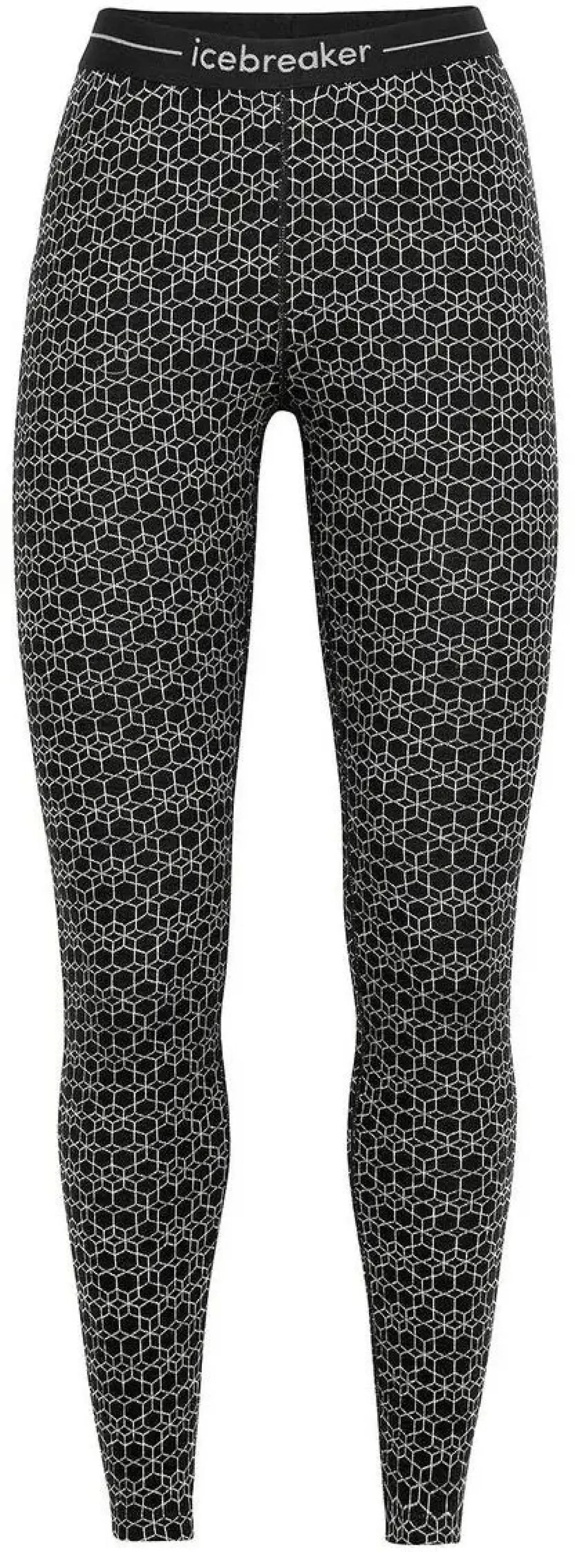 Термоштани ICEBREAKER 250 Vertex Leggings Alpine Geo WOMEN BLACK/SNOW/J M