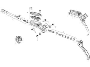 Ручка гальм SRAM LEVER ASSMBLY, V2 CRBN BLK LEVEL ULT