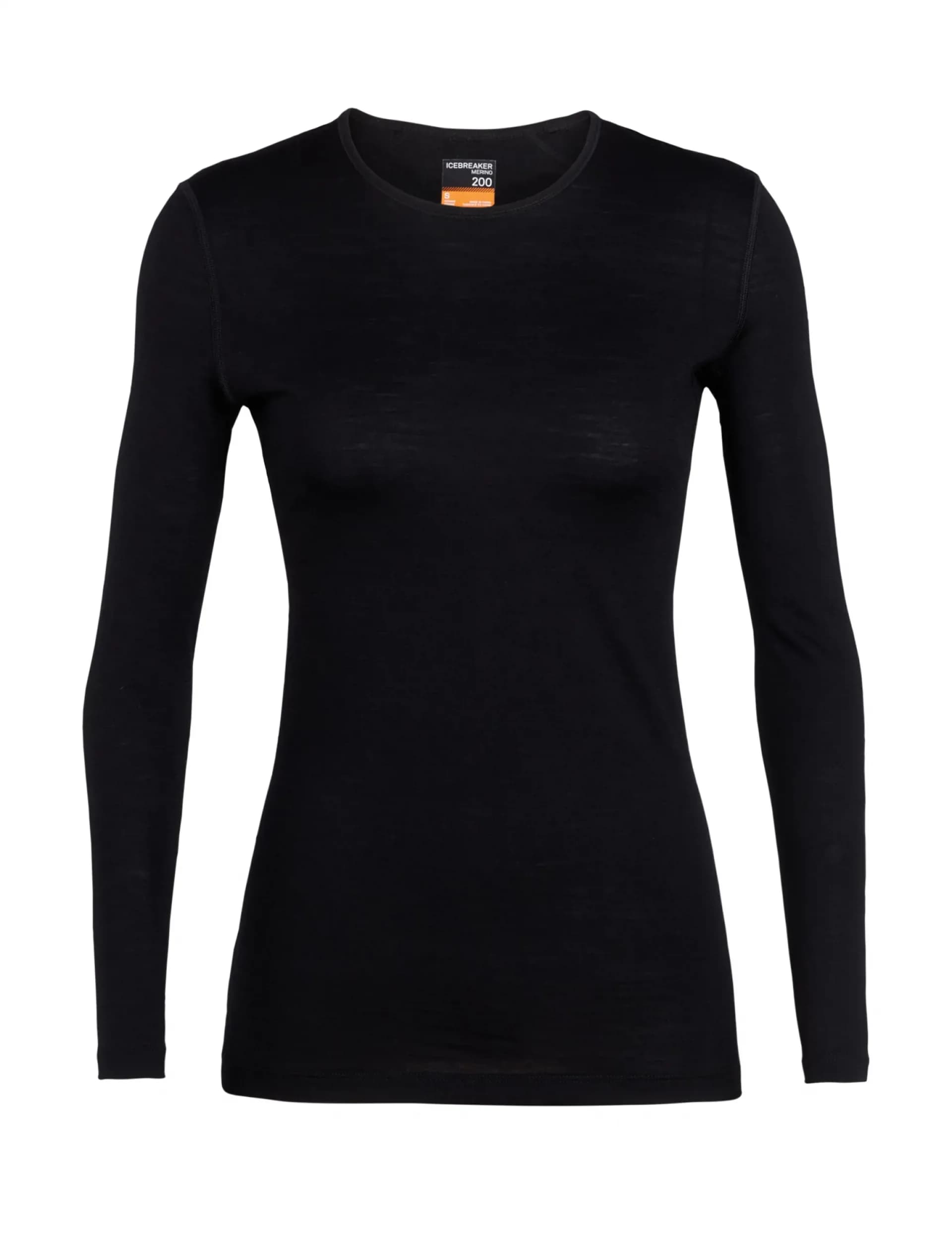 Термофутболка з довгим рукавом ICEBREAKER 200 Oasis LS Crewe WMN BLACK XS
