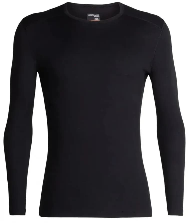 Термофутболка з довгим рукавом ICEBREAKER 200 Oasis LS Crewe Black M