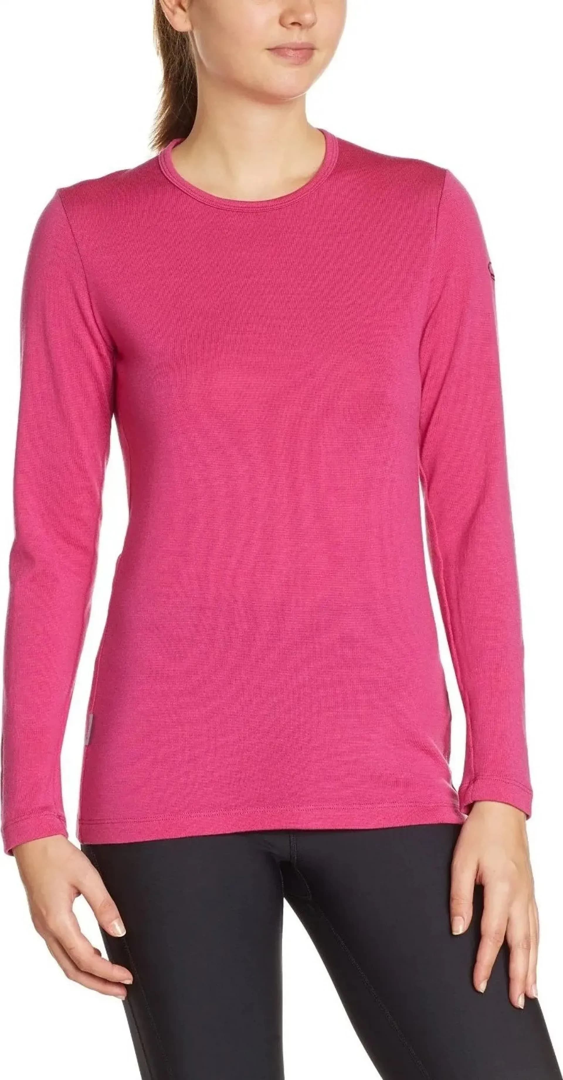 Термофутболка з довгим рукавом ICEBREAKER BF 260 Tech Top LS Crewe WMN magenta S