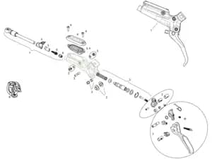 Ручка гальм SRAM LEVER ASSMBLY, V2 AL BLACK GUIDE RS