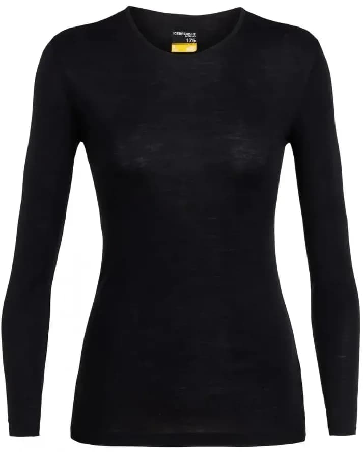 Термофутболка з довгим рукавом ICEBREAKER 175 Everyday LS Crewe WMN Black XS