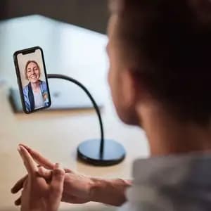 Підставка на стіл з рухомим штативом для кріплення телефона FIDLOCK VACUUM flex desk, чорний