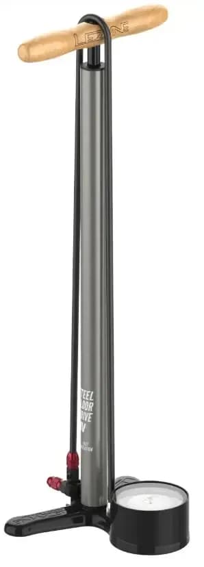 Підлоговий насос LEZYNE STEEL FLOOR DRIVE HV Манометр 3,5" Сріблястий матовий 100psi Y18