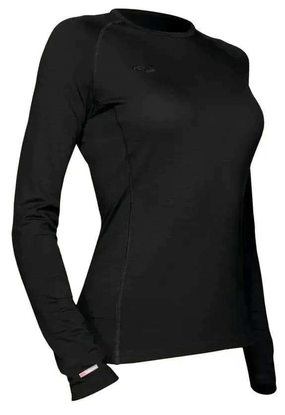 Термофутболка з довгим рукавом ICEBREAKER BF 200 Oasis Crewe WMN black M