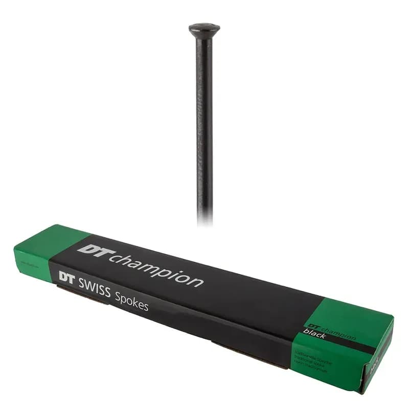 Шприхи DT Swiss Сhampion Straight pull 2.0mm x 288mm Black (Чорний) 100шт