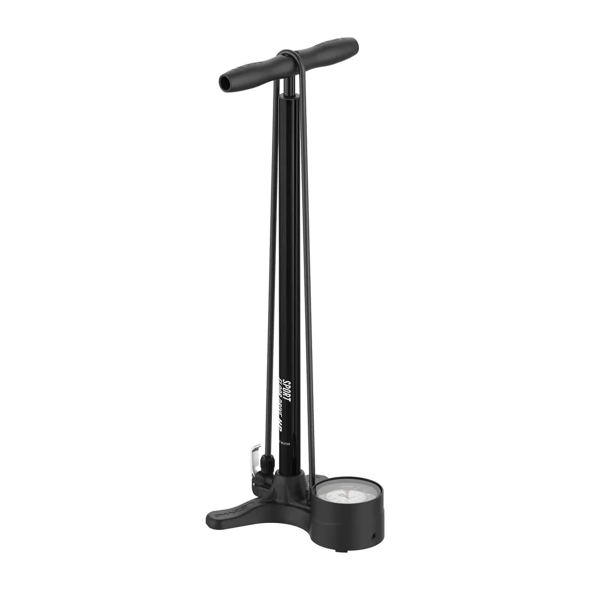 Підлоговий насос LEZYNE SPORT FLOOR DRIVE DV Манометр 3,5" Чорний матовий 220psi Y13