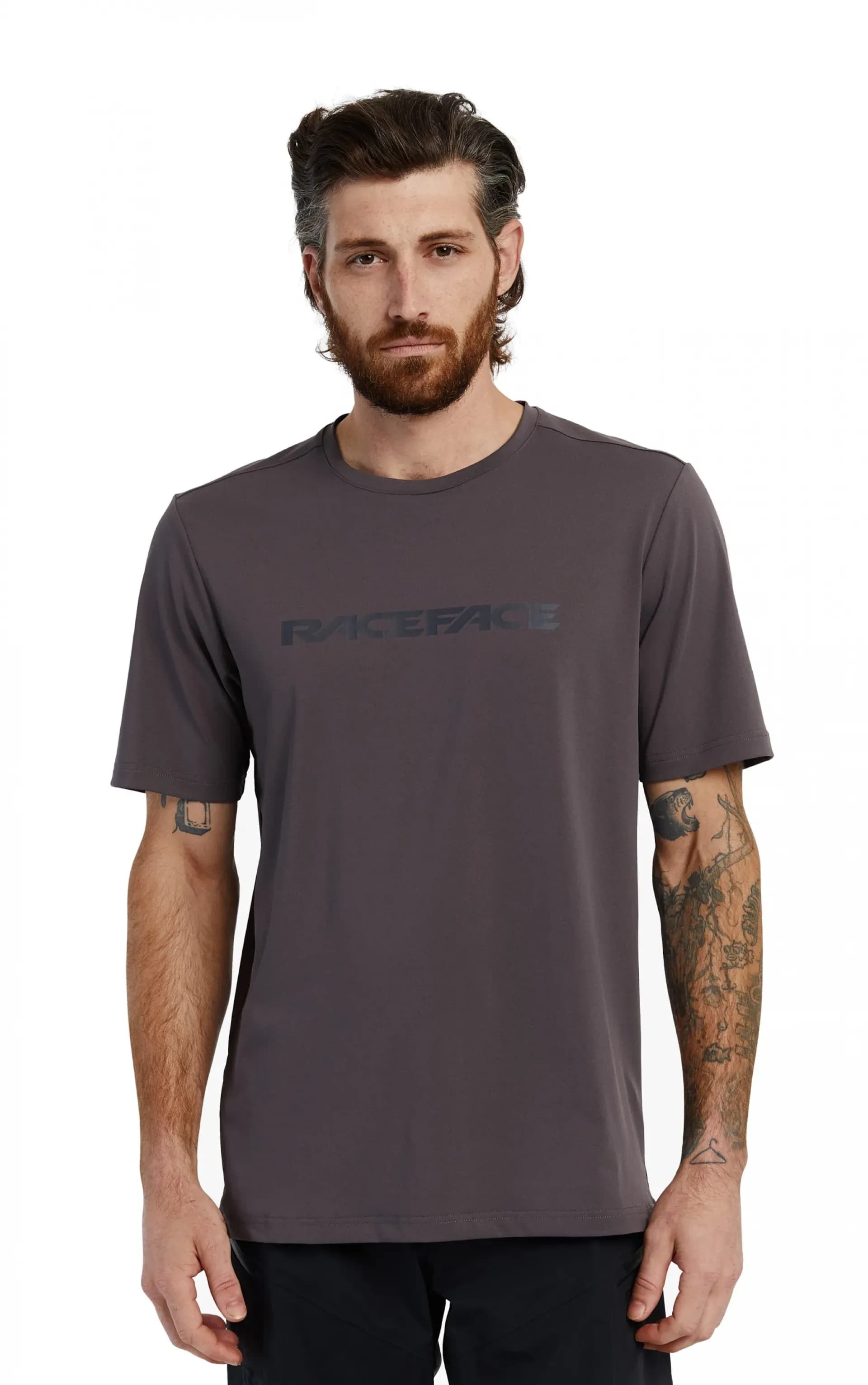 Велофутболка RACE FACE Commit SS Tech Top-Charcoal-M