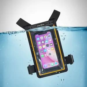 Гермосумка на груди FIDLOCK chest bag magnet, прозорий / помаранчевий / чорний