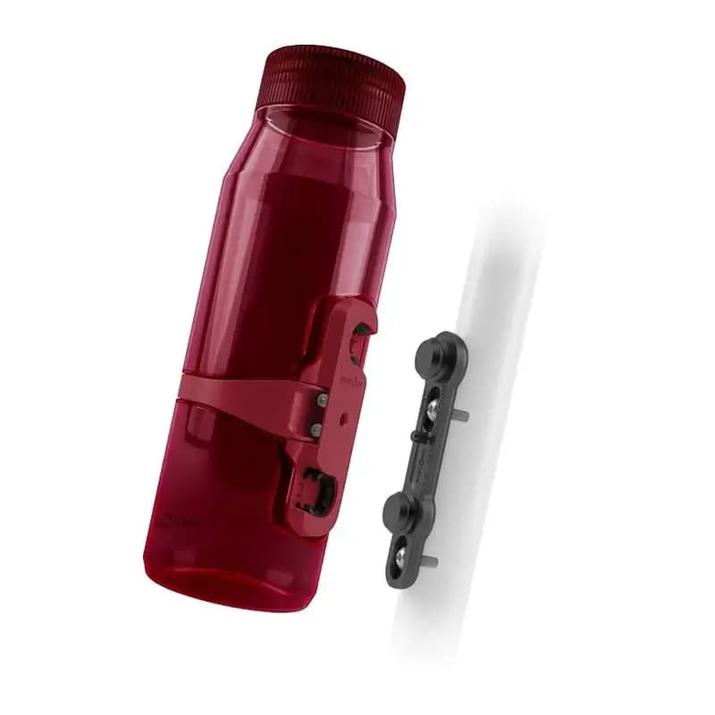 Фляга з конектором та базою FIDLOCK TWIST bottle 700мл., прозорий / червоний