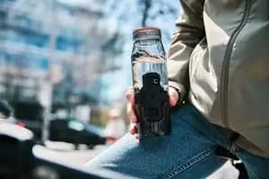 Фляга з конектором та базою FIDLOCK TWIST bottle 700мл., прозорий / чорний