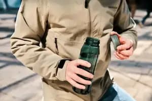 Фляга з конектором та базою FIDLOCK TWIST bottle 700мл., прозорий / зелений