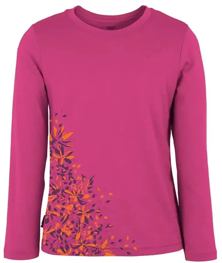 Термофутболка з довгим рукавом ICEBREAKER Kids LS Crew Garden magenta/lotus 08