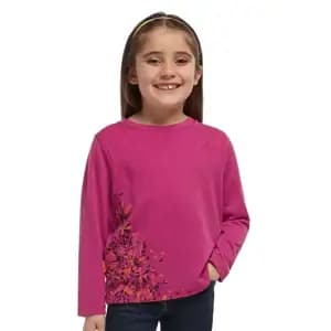 Термофутболка з довгим рукавом ICEBREAKER Kids LS Crew Garden magenta/lotus 08