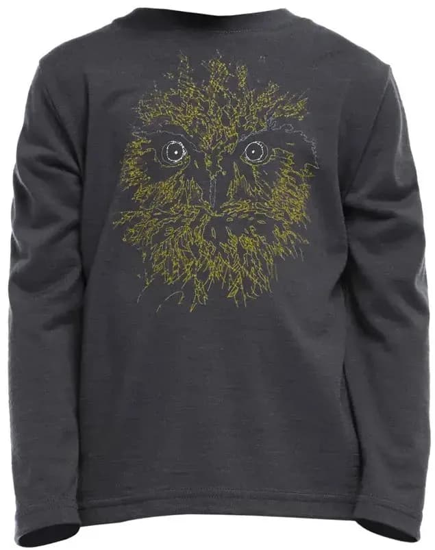 Термофутболка з довгим рукавом ICEBREAKER Kids LS Morepork monsoon/rocket 04