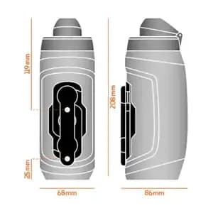 Фляга з конектором та базою FIDLOCK TWIST bottle 590мл., прозорий / білий