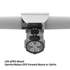Кріплення переднього світла та комп'ютера LEZYNE GARMIN/WAHOO GPS FORWARD MOUNT під стандарт Go-pro Чорний Y18