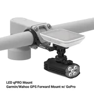 Кріплення переднього світла та комп'ютера LEZYNE GARMIN/WAHOO GPS FORWARD MOUNT під стандарт Go-pro Чорний Y18