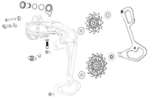 Ролики перемикача SRAM X0 TYPE2 RD PULLEY KIT